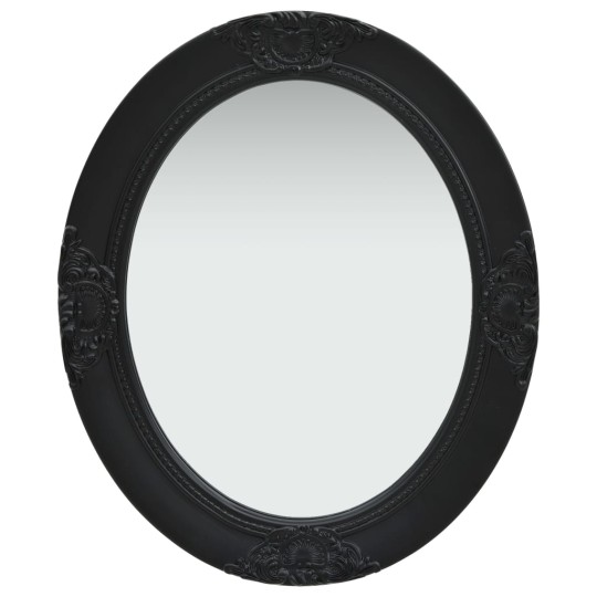 Стенно огледало с черна барокова рамка от масивно дърво 50 x 60 см