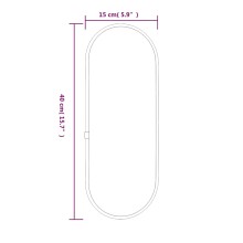 Стенно овално огледало с фина златиста рамка 40 x 15 см