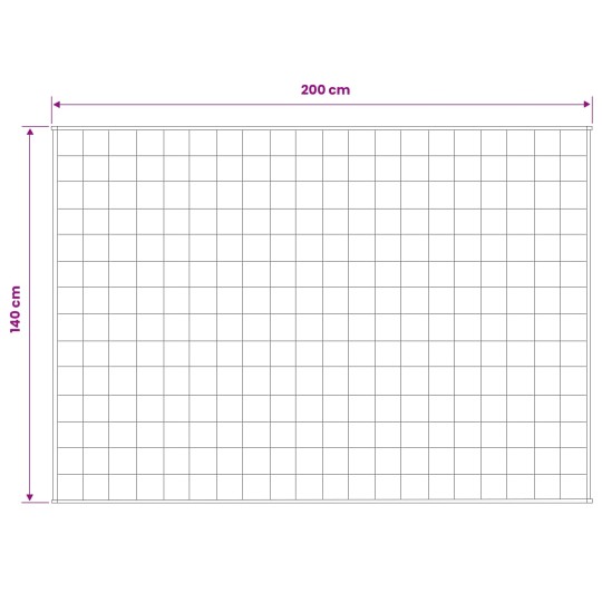 Тежко одеяло бяло 140x200 см 6 кг