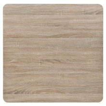Трапезна бистро маса в стил Industrial Modern, цвят естествен дъб и черна стомана, 80 x 80 см