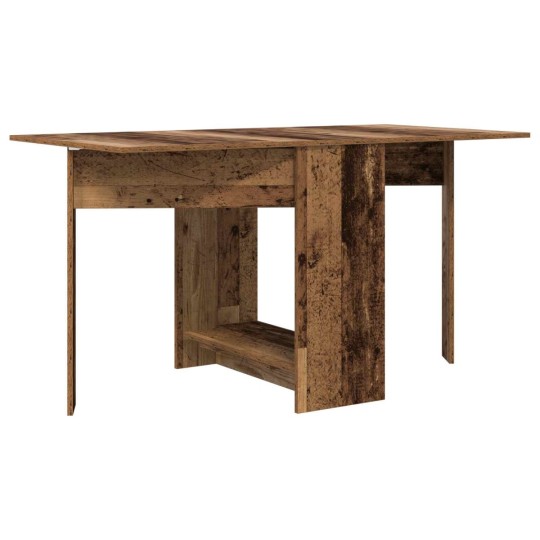Трапезна маса в стил Boho, сгъваема, ЛПДЧ състарено старо дърво, 138 x 70 см