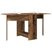 Трапезна маса в стил Boho, сгъваема, ЛПДЧ състарено старо дърво, 138 x 70 см