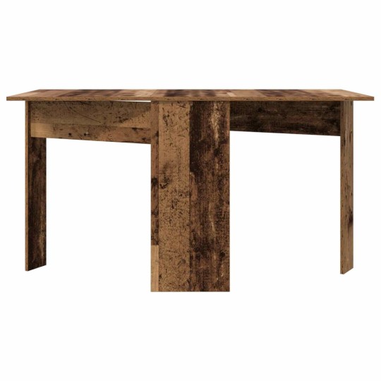 Трапезна маса в стил Boho, сгъваема, ЛПДЧ състарено старо дърво, 138 x 70 см