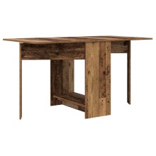 Трапезна маса в стил Boho, сгъваема, ЛПДЧ състарено старо дърво, 138 x 70 см