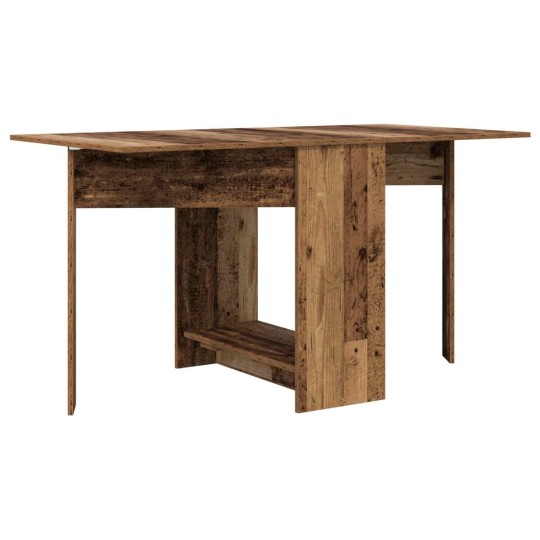 Трапезна маса в стил Boho, сгъваема, ЛПДЧ състарено старо дърво, 138 x 70 см