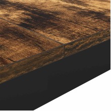 Трапезна маса в стил Industrial Modern, ЛПДЧ рустик дъб и черен метал, 180 x 90 см