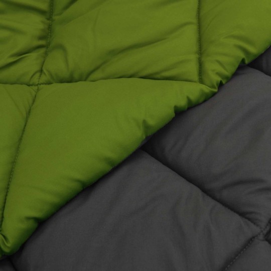 Двулицева лятна олекотена завивка Color Warm с полиестерен пълнеж, 200 г/м², в зелено и антрацит
