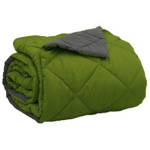 Двулицева лятна олекотена завивка Color Warm с полиестерен пълнеж, 200 г/м², в зелено и антрацит