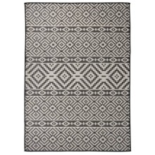 Градински плоскотъкан килим Tribal, черни шевици