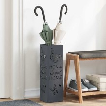 Метална поставка за чадъри HOME, цвят антрацит, 15,5 x 15,5 x 49 см