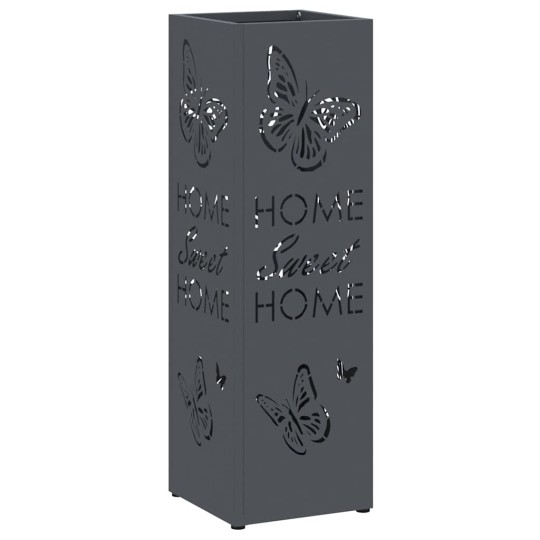 Метална поставка за чадъри HOME, цвят антрацит, 15,5 x 15,5 x 49 см