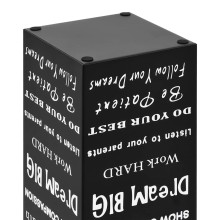 Метална поставка за чадъри SCRIPT, черна, 15,5 x 15,5 x 48,5 см