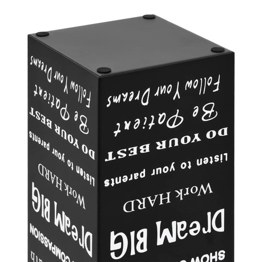 Метална поставка за чадъри SCRIPT, черна, 15,5 x 15,5 x 48,5 см