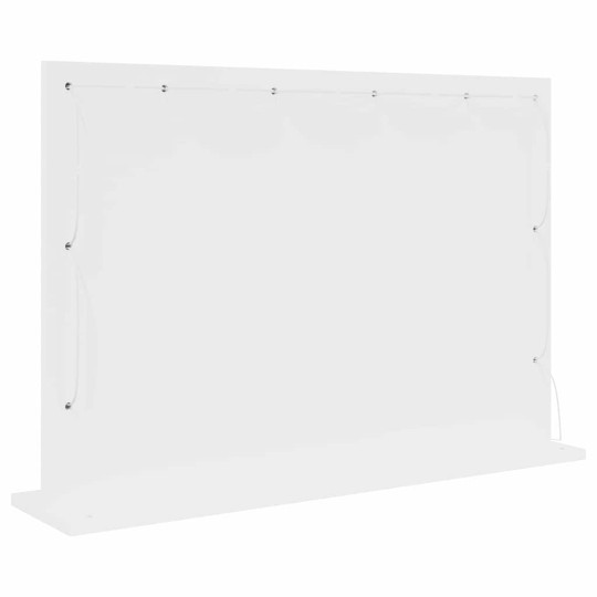 Настолно тоалетно огледало с Холивуд LED осветление бяло 80 x 15 см