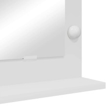 Настолно тоалетно огледало с Холивуд LED осветление бяло 80 x 15 см