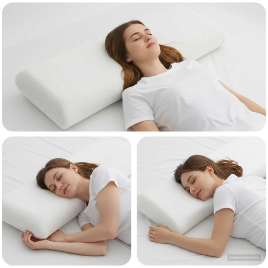 Охлаждаща възглавница с гел мемори пяна Gel Memory Balance, 120 x 36 x 13 см, бяла
