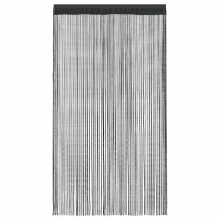 Пердета с ресни в цвят черен за тръбен корниз, 2 бр., 100 x 250 см
