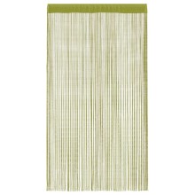 Пердета с ресни в цвят зелен за тръбен корниз, 2 бр., 140 x 250 см