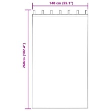 Плътни завеси в цвят мастиленосин с текстилни гайки (уши), 2 бр., 140 x 260 см
