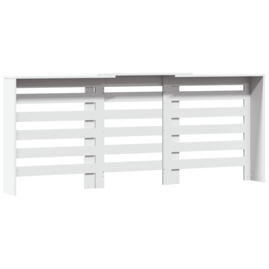 Разтегателна декоративна решетка за радиатор ALVERO, бял, 156-205x21,5x83,5 см