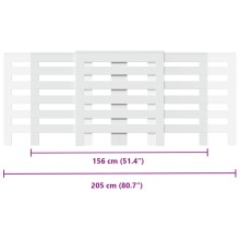 Разтегателна декоративна решетка за радиатор ALVERO, бял, 156-205x21,5x83,5 см