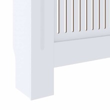 Разтегателна декоративна решетка за радиатор CALDORA, бял, 142-205x20,5x81,5 см