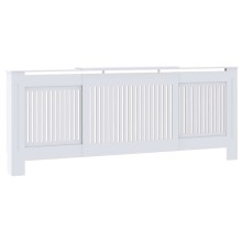 Разтегателна декоративна решетка за радиатор CALDORA, бял, 142-205x20,5x81,5 см