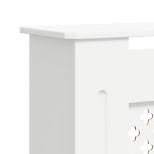 Разтегателна декоративна решетка за радиатор LUVENA, бял, 142-205x20,5x81,5 см