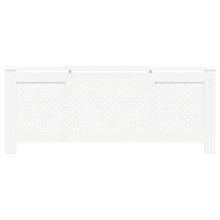 Разтегателна декоративна решетка за радиатор LUVENA, бял, 142-205x20,5x81,5 см