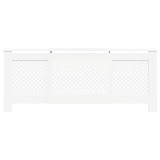Разтегателна декоративна решетка за радиатор LUVENA, бял, 142-205x20,5x81,5 см