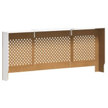 Разтегателна декоративна решетка за радиатор LUVENA, бял, 142-205x20,5x81,5 см