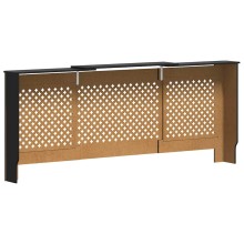 Разтегателна декоративна решетка за радиатор LUVENA, черен, 142-205x20,5x81,5 см