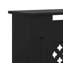 Разтегателна декоративна решетка за радиатор LUVENA, черен, 142-205x20,5x81,5 см
