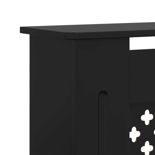 Разтегателна декоративна решетка за радиатор LUVENA, черен, 142-205x20,5x81,5 см