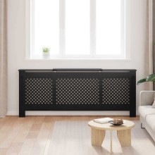 Разтегателна декоративна решетка за радиатор LUVENA, черен, 142-205x20,5x81,5 см
