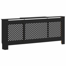 Разтегателна декоративна решетка за радиатор LUVENA, черен, 142-205x20,5x81,5 см