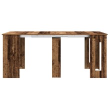 Разтегателна трапезна маса в стил Boho, ЛПДЧ състарено старо дърво, 60-180 x 85 см