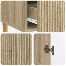 Шкаф LINEA с 2 врати и долно чекмедже, дъб сонома, 66 x 34,5 x 95 см