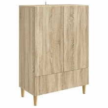 Шкаф LINEA с 2 врати и долно чекмедже, дъб сонома, 66 x 34,5 x 95 см