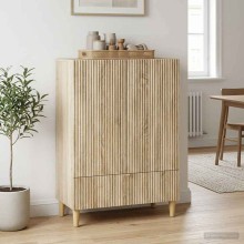 Шкаф LINEA с 2 врати и долно чекмедже, дъб сонома, 66 x 34,5 x 95 см