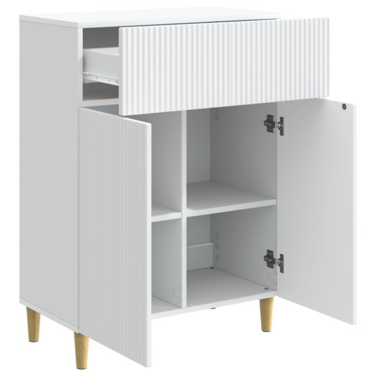 Шкаф LINEA с 2 врати и горно чекмедже, бял, 66 x 34,5 x 90 см