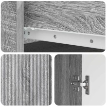 Шкаф LINEA с 2 врати и горно чекмедже, сив дъб сонома, 66 x 34,5 x 90 см