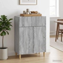 Шкаф LINEA с 2 врати и горно чекмедже, сив дъб сонома, 66 x 34,5 x 90 см