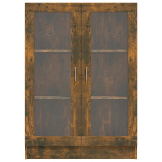 Шкаф витрина AVORA, опушен дъб, 82,5 x 30,5 x 115 см