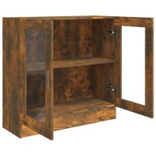 Шкаф витрина AVORA, опушен дъб, 82,5 x 30,5 x 80 см
