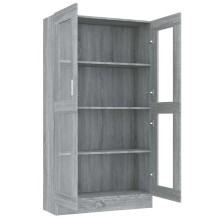 Шкаф витрина AVORA, сив дъб сонома, 82,5 x 30,5 x 150 см