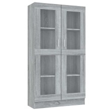 Шкаф витрина AVORA, сив дъб сонома, 82,5 x 30,5 x 150 см