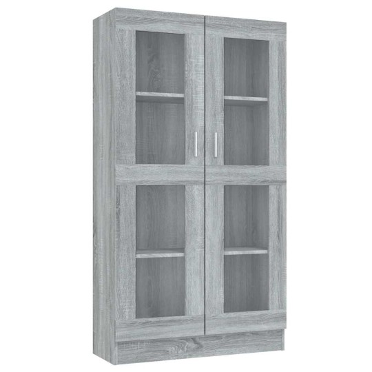 Шкаф витрина AVORA, сив дъб сонома, 82,5 x 30,5 x 150 см