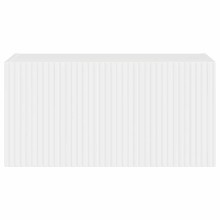 Стенен ТВ шкаф LINEA с вертикално фрезован фронт, бял гланц, 60 x 31 x 29,5 см