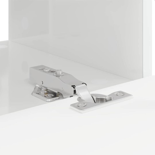 Стенен ТВ шкаф LINEA с вертикално фрезован фронт, бял гланц, 60 x 31 x 29,5 см